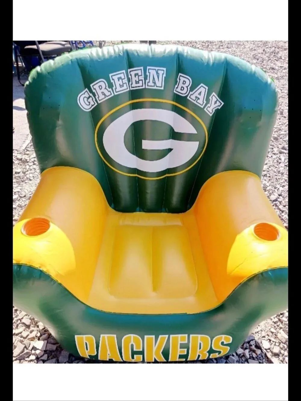 NWT Green Bay Packers Child's Inflatable Lounge Chair (Up to 65 lbs)